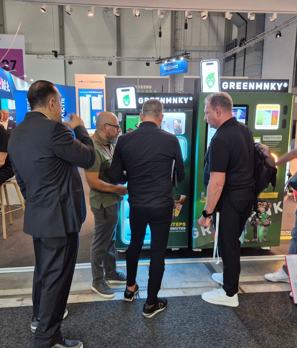 GreenMNKY exhibition booth at a trade show, Germany