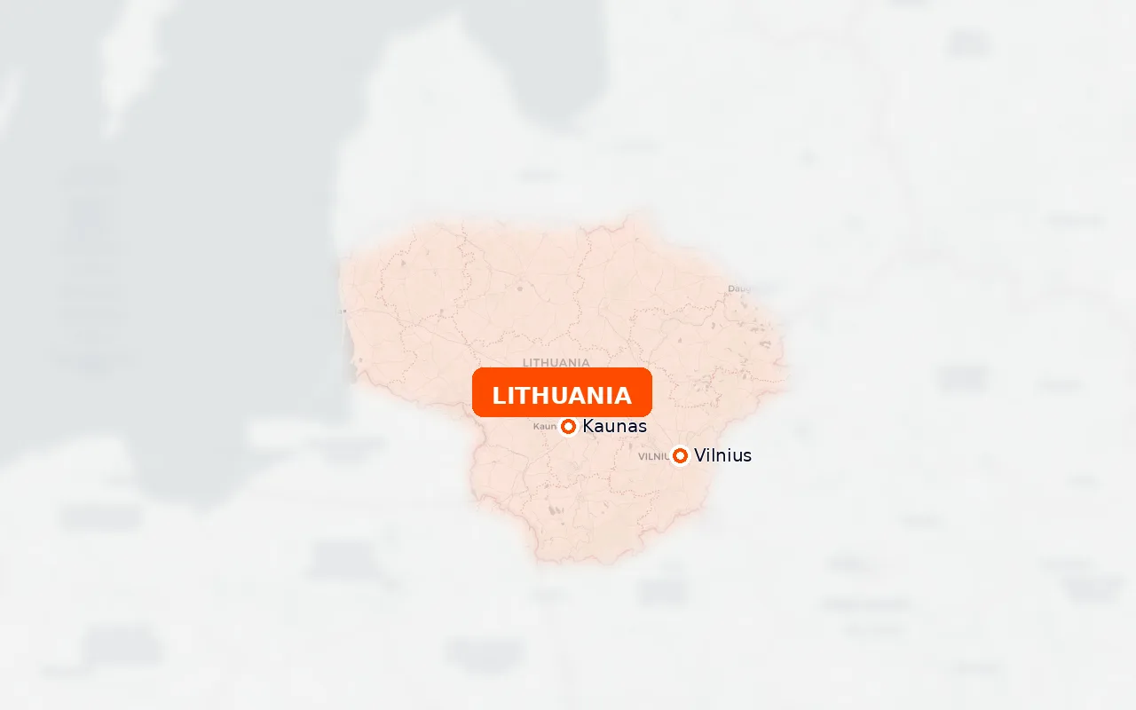 Mapa das localizações da KURKIS by You, Lituânia