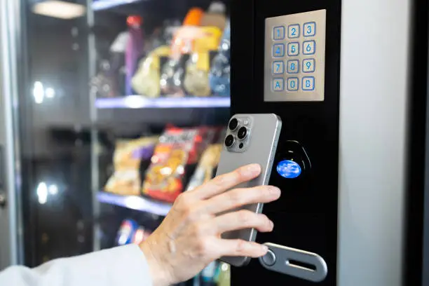 Vista ravvicinata del pagamento contactless